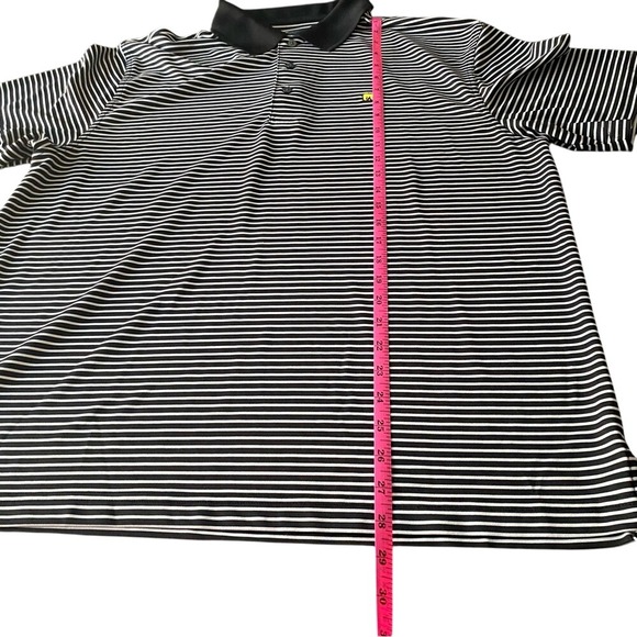 Jack Nicklaus Men's Black and White Striped Polo Shirt Size XL - Picture 11 of 12
